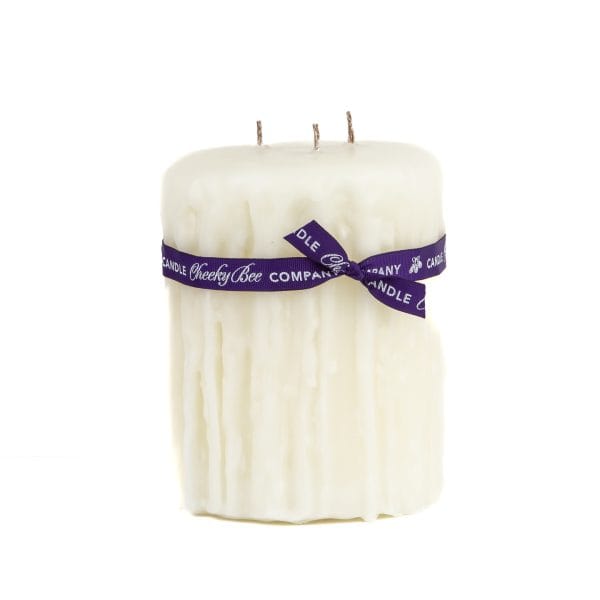 #MW02 - Multi (3) Wick Drip Pillar - Ivory