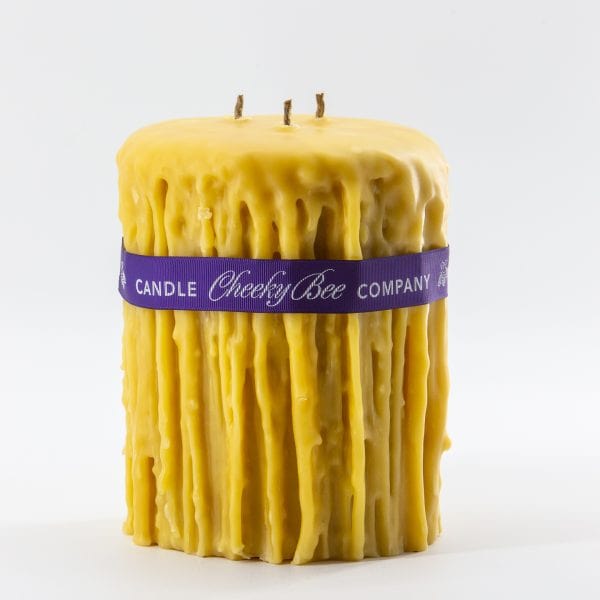 #MW02 - Multi (3) Wick Drip Pillar - Gold