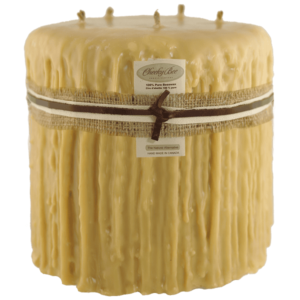 #MW07 - Round Multi-Wick Drip Pillar - Gold